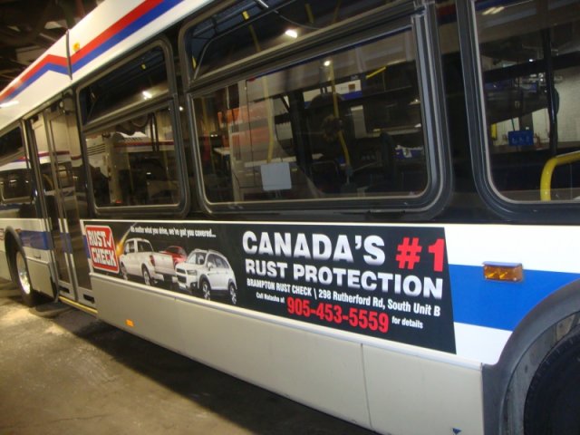 Rust Check Ad on Brampton Bus 2